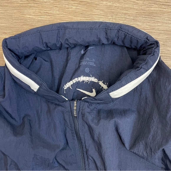 Nike Repel Heritage Blue Packable Hood Full Zip Windbreaker Track Jacket - Picture 6 of 15